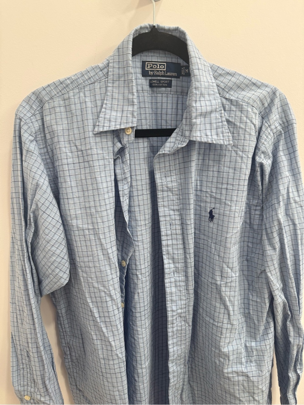 Ralph Lauren Light Blue Checked Button-Down Shirt